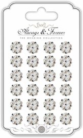 Always & Forever Adhesive Pearls & Rhinestone Cluster