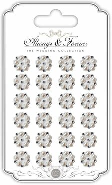 Always & Forever Adhesive Pearls & Rhinestone Cluster