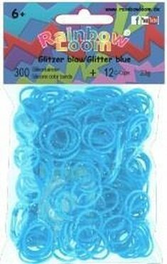 Rainbow Loom Glitter Blue 300 stuks