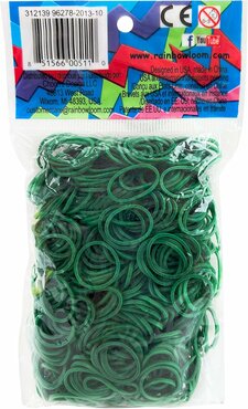 Rainbow Loom Dark Green Opaque 600 stuks