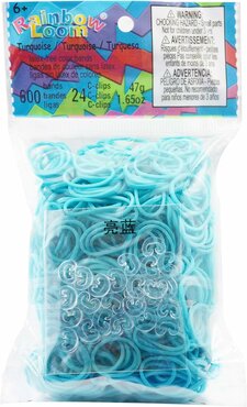 Rainbow Loom Turquoise opaque 600 stuks