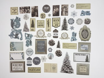 Kaisercraft card stock Collectables FROSTED Die Cut Shapes